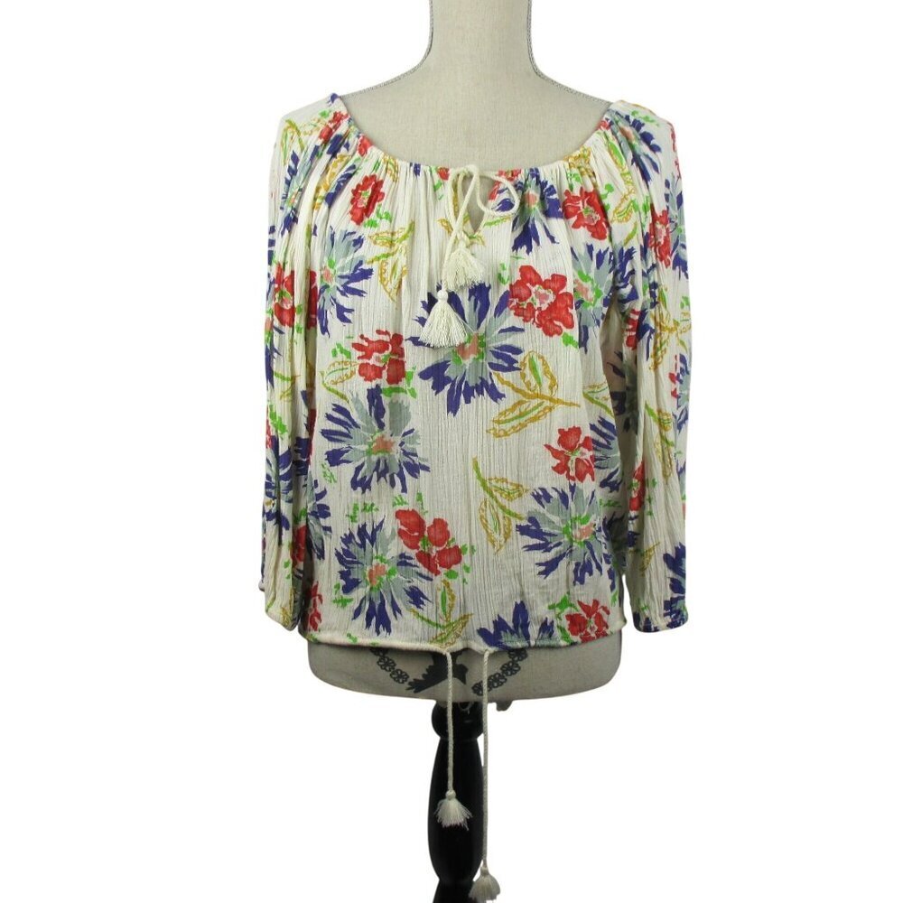 Denim & Supply Ralph Lauren RL Boho Floral Peasant top Women's Size S Cotton